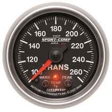 Load image into Gallery viewer, Autometer Elite 52.4mm 100-260F Transmission Temprature Peak & Warn w/ Electronic Control Gauge
