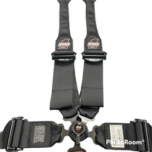 Load image into Gallery viewer, Cam Lock Safety Harness HANS Compatible Seat Belts - 5pt Black