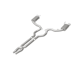 MagnaFlow Cat Back, SS, 3in, Street, Dual Split Polished 4.5in Tips 2015 Ford Mustang GT V8 5.0L
