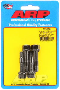 ARP 5/16-24 X 1.750 Black Hex Water Pump Pulley w/ .500in Fan Spacer Stud Kit