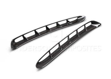 Anderson Composites 15-17 Mustang Carbon Fiber GT350 Style Fender Vent Inserts (Only Fit AC Fenders)