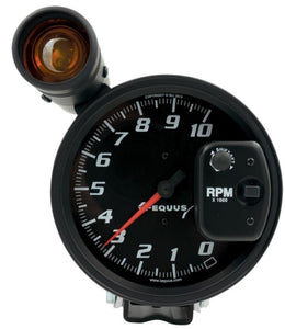 Autometer Equus 10K RPM 5in Tachometer Pedestal w/ External Shift-Lite 6000 Series - Black