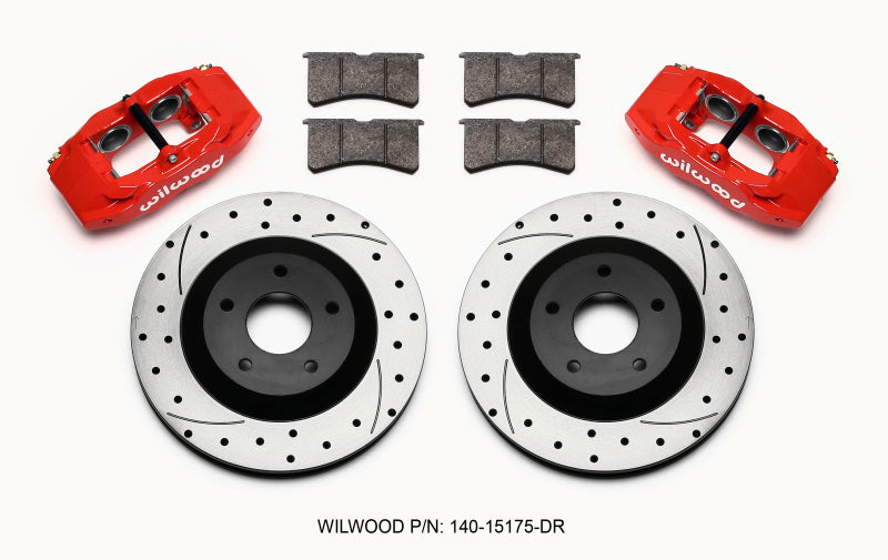 Wilwood SLC56 Front Caliper & Rotor Kit Red Corvette All C5 / Base C6 1997-2013