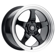 Load image into Gallery viewer, Forgestar F091 17X10 D5 Drag 5X114.3 ET50 BS7.5 Gloss Black w/ Machine Lip 78.1