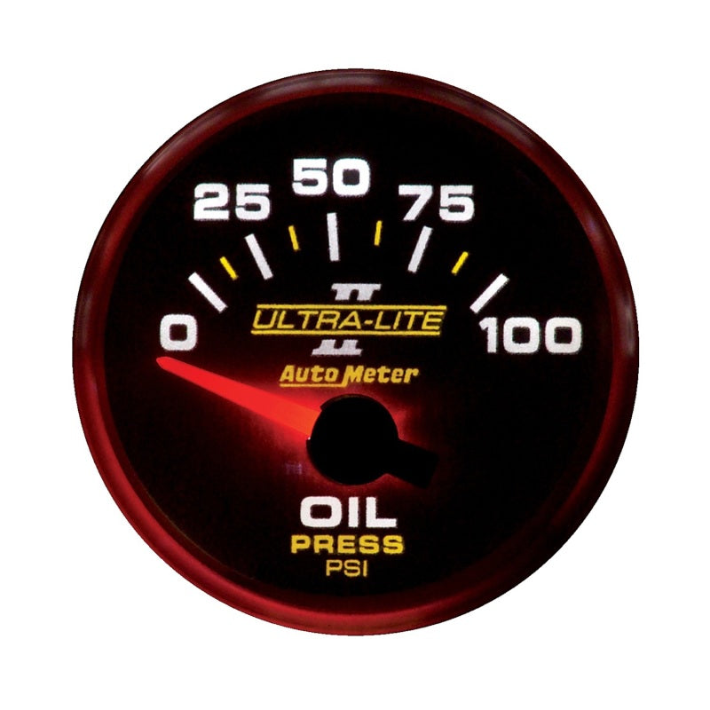 Autometer Ultra-Lite II 52mm 0-100 PSI Electrical Oil Pressure Gauge