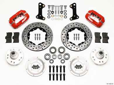 Wilwood Forged Dynalite Front Kit 11.00in Drill-Red 67-69 Camaro 64-72 Nova Chevelle