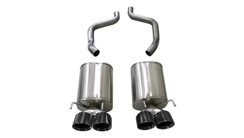 Corsa 05-08 Chevrolet Corvette (C6) 6.0L/6.2L Black Sport Axle-Back Exhaust w/4.5in Tips