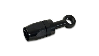Vibrant -8AN Banjo Hose End Fitting for use with M12 or 7/16in Banjo Bolt - Aluminum Black