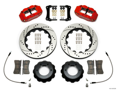 Wilwood Narrow Superlite Red 6R Front Kit 14in Drilled Rotor w/ Lines 05-15 Toyota Tacoma