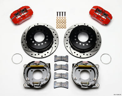 Wilwood Dynapro Low-Profile 11.00in P-Brake Kit Drill-Red Chevy 12 Bolt 2.75in Off w/ C-Clips