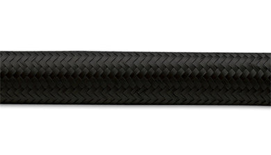 Vibrant -6 AN Black Nylon Braided Flex Hose (2 foot roll)