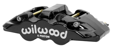 Wilwood Caliper - Aero-DS Forged Six-Piston Caliper Black 6.52in Piston 1.25in Rotor - Black