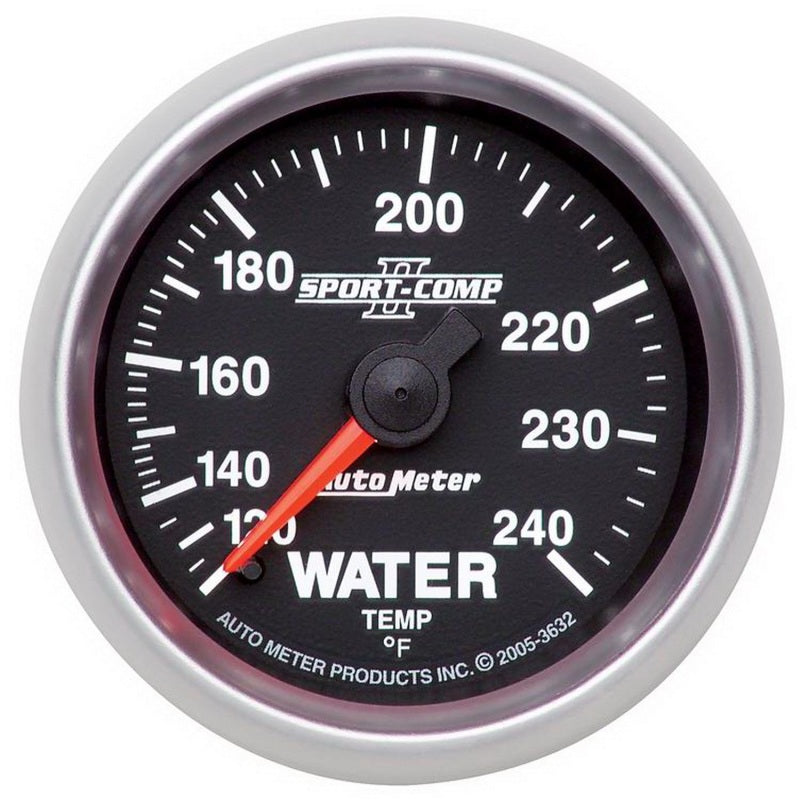 Autometer Sport-Comp II 52mm 120-240 F Mechanical Water Temperature Gauge