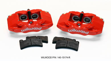 Wilwood DPC56 Rear Caliper Kit Red Corvette All C5 / Base C6 1997-2013