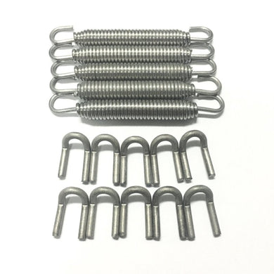 Ticon Industries Black Silicone Titanium Spring Tab and Spring Kit (10 Tabs/5 Springs) - 5 Pack