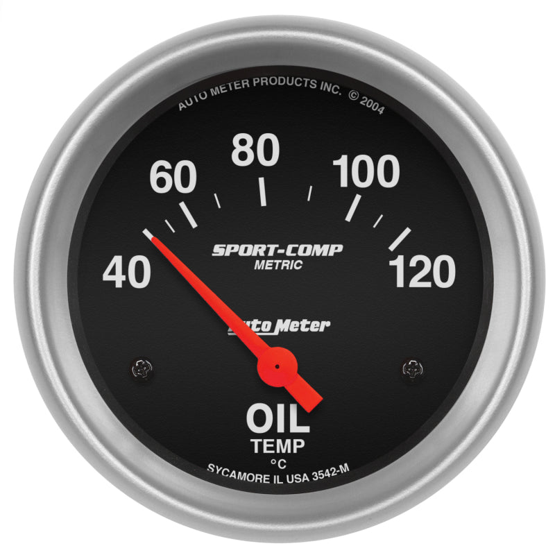 Autometer Sport-Comp 66.7mm 40-120 Deg C Short Sweep Electronic Oil Temperature Gauge