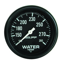 Load image into Gallery viewer, Autometer AutoGage 2 5/8in Mechanical 100-200 Deg Water Temp Gauge - Black