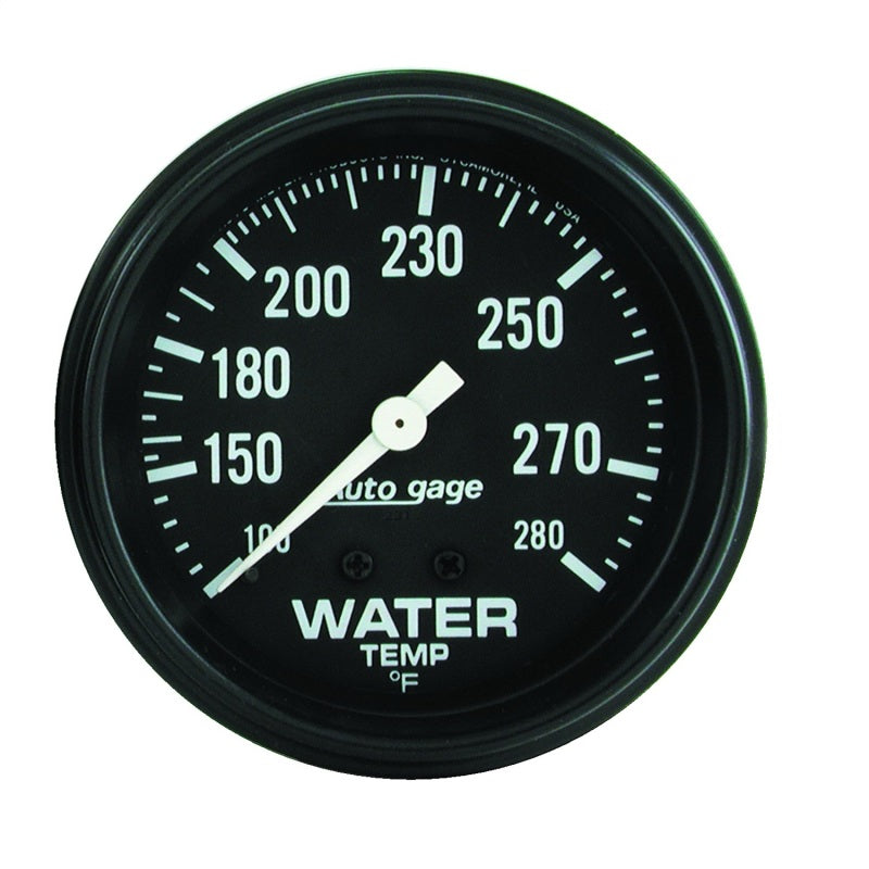 Autometer AutoGage 2 5/8in Mechanical 100-200 Deg Water Temp Gauge - Black