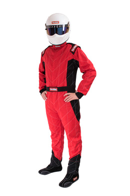RaceQuip Red Chevron-1 Suit - SFI-1 Mtall