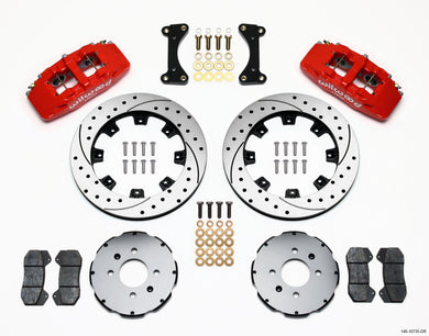 Wilwood Dynapro 6 Front Hat Kit 12.19in Drilled Red 94-01 Honda/Acura w/262mm Disc