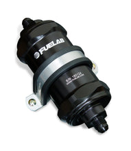 Load image into Gallery viewer, Fuelab 818 In-Line Fuel Filter Standard -8AN In/Out 40 Micron Stainless - Black