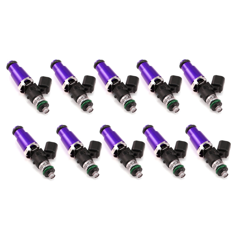Injector Dynamics 1340cc Injectors - 60mm Length - 14mm Purple Top - 14mm Lower O-Ring (Set of 8)