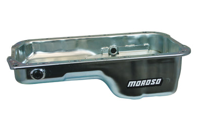 Moroso Honda 2.2/2.3L H Series Stock (w/Oil Drainbacks) Wet Sump 4qt 5.25in Steel Oil Pan