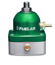 Load image into Gallery viewer, Fuelab 535 EFI Adjustable Mini FPR 25-90 PSI (2) -6AN In (1) -6AN Return - Green