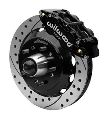 Wilwood Superlite 6R Front Brake Kit for 63-87 Chevy C10 Prospindle 13.06 in Diameter Black Calipers