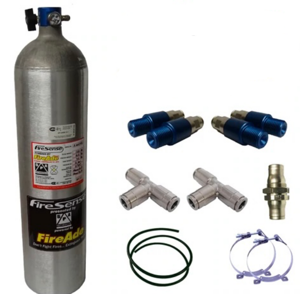 10lb FireSense® with FireAid2000® SFI 17.1 Fire Suppression System (Manual Activation) with Standard Brackets