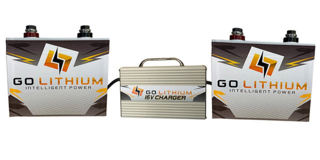 Go Lithium 16v Battery and Charger Package *Includes Two Gen 2 Batteries and One Charger*